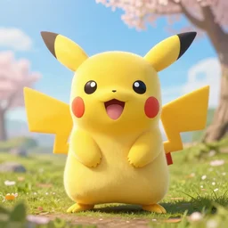 real life pokemon, cute!!!, adorable!!!, chunky!!!, playful!!!, fluffy!!!, happy!!!, cheeky!!!, mischievous!!!, ultra realistic!!!, spring time, clear weather, golden hour, sharp focus