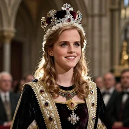 coronation of queen emma watson in westminster abbey