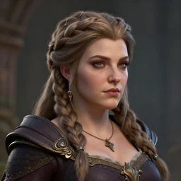 plump female dwarven noblewoman | complex braided hairstyle | hyperdetailed | larry elmore | bust portrait | dungeons and dragons |