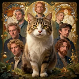 highly detailed vfx portrait of a cat, stephen bliss, unreal engine, greg rutkowski, loish, rhads, beeple, makoto shinkai and lois van baarle, ilya kuvshinov, rossdraws, tom bagshaw, alphonse mucha, global illumination, detailed and intricate environment