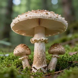 shot of a mushroom in a green forest, wide aperture, intricate, highly detailed, artstation, sharp focus, artgerm
