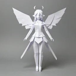 a paper model of lady palutena, paper modeling art.