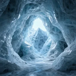 ice cavern, geometric render, unreal engine, 4k