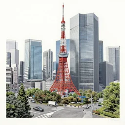 hyper - detailed realistic drawing mc escher version of shinjuku tokyo