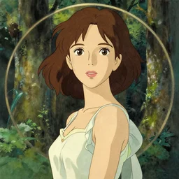 drawing of young natalie portman standing in the forest, beautiful face, trending on pixiv fanbox, painted by alphonse mucha, studio ghibli, akihiko yoshida