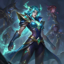 morgana league of legends wild rift hero champions arcane fantasy digital painting bioluminance alena aenami artworks in 4 k design by lois van baarle by sung choi by john kirby artgerm and greg rutkowski and magali villeneuve tank support marksman mage fighter assassin,
