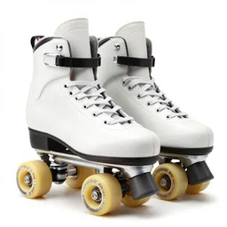 tie - die roller skates on a white background