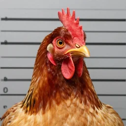 a! chicken headed human, criminal mugshot