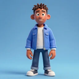 3 d model of pharrell williams, in the style of pixar animation, octane render, ultra detailed, 3 d character model