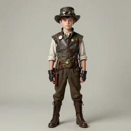 (((((portrait of boy dressed as steampunk explorer . muted colors.))))) by Jean-Baptiste Monge !!!!!!!!!!!!!!!!!!!!!!!!!!!