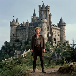 full - color cinematic movie still from a 1 9 8 6 live - action adventure film by steven spielberg based on laputa castle in the sky. photorealistic ; highly - detailed.