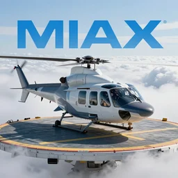 a shark helicopter on the landing pad, hyper detailed, clouds, photograph, imax