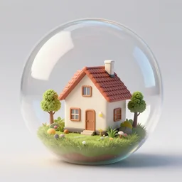 house inside of a bubble