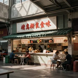 Concept art for a hawker centre
