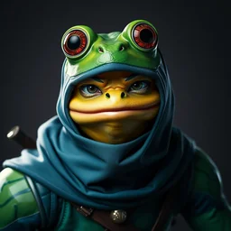 portrait super hero frog ninja 🐸 young, style artstation, style greg rutkowsk, ciberpunk, comic art book, biopunk, octane render, unreal engine 6, epic game graphics