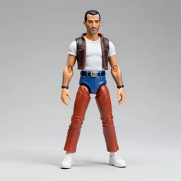 freddie mercury action figure, well lit, studio light, painted action figure