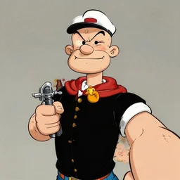 Popeye Instagram selfie