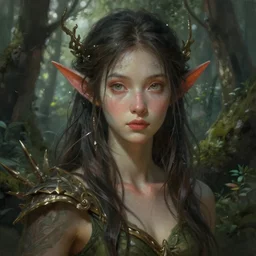 a detailed portrait of a forest spirit, by victo ngai and greg rutkowski, digital art, realistic painting, very detailed, fantasy, dnd, character design, trending on artstation