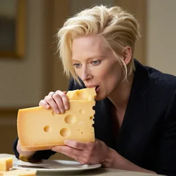 tilda swinton made out of swiss cheese