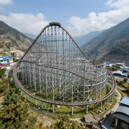 a four dimensional fractally designed rollercoaster in the himalayas