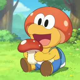 yoshi eat mushroom