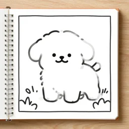 cute dogs, coloring book, outline art, digital art, drawing, simplistic