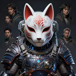 full shot of a beautiful venus monster astronaut defined facial features, intricate abstract. cyberpunk, symmetrical facial features. biomechanics. beautiful intricately detailed japanese crow kitsune mask and dark samurai armor, bio luminescent, plasma, by ruan jia and artgerm and range murata and wlop and ross tran and william - adolphe bouguereau and beeple. key art. fantasy illustration. award winning, artstation, intricate details, realistic, hyperdetailed, 8 k resolution.