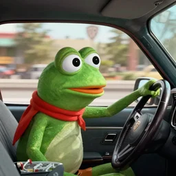pepe frog, film still psycho 1 9 6 0, driving car scene, high quality, hd, 4 k, warner, hbo, cinema frame