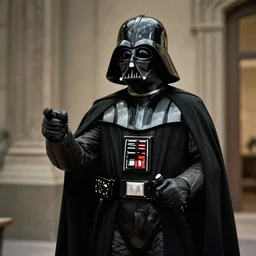 Darth Vader giving a speech in 1942, historical photo,