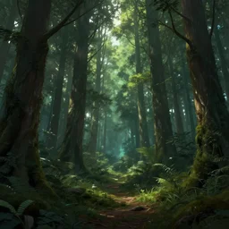forest, fantasy art, digital art, background, trending on artstation