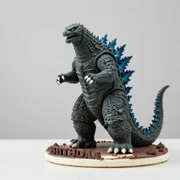 birthday cake themed to godzilla