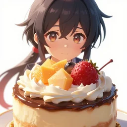 trending on artstation isolated close up food photography desserts, anime style, bright colors, rim light, expert light effects on figure, deep sharp focus, dramatic composition and effects unreal engine, octane, editorial awarded best composition