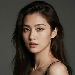 Photo of a model, bold, self-confidence, cinematic, light makeup focus