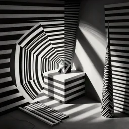 razor thin banker stripes, ryoji ikeda and m. c escher, zdzislaw beksinski, wayne barlowe