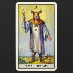 the fool tarot card, oil painting by jama jurabaev, extremely detailed, brush hard, artstation, for aaa game, high quality, brush stroke