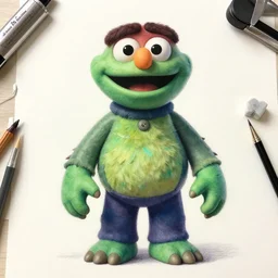 jim henson studios creates zergling concept creature portrait. final rendering stage production