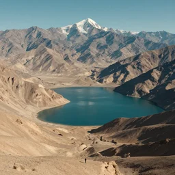 breathtaking scenery by denis villeneuve, lake, mountains, desert, 8 k, highly detailed