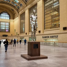 Damien Hirst art installation inside Grand Central Terminal