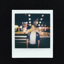 polaroid of a optical illusion blurry high detail, award winning, bokeh, high contrast