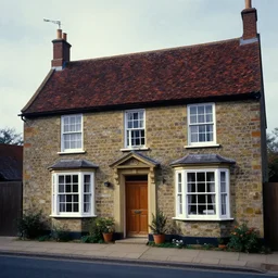 the exterior of a house in devonshire that was built in the 1 9 7 0 s and is rumoured to be haunted, painterly, offset printing technique, photographed on kodachrome by brom, robert henri, walter popp, cinematic lighting, various refining methods, micro macro autofocus, ultra definition, award winning photo