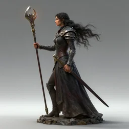 masterpiece side profile concept art, maya ali sorcerer, gloomhaven, highly detailed, award winning photography, studio lighting, photo realistic