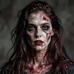 hyper realistic photo portrait zombie woman cinematic, greg rutkowski, james gurney, mignola, craig mullins, brom