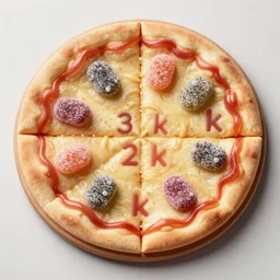 candy pizza topped with sugar sugar sugar sugar trending on unsplash overhead view intricate 3 2 k 1 6 k