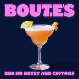 80's cocktail drink poster, lighting