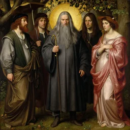 a beautiful painting of gandalf by John Everett Millais and Dante Gabriel Rossetti and John Collier and john william waterhouse, pre-raphaelite, detailed, trending on artstation, hd, masterpiece