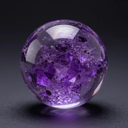 Purple Materia Glass Crystal Sphere