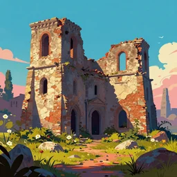 ruins, ferdinand knab, vivid colors, artstation,
