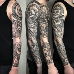 tattoo arm sleeves by alex grey and peter mohrbacher