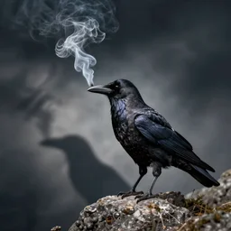 smoking crow