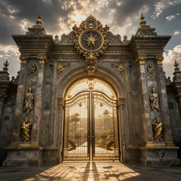 The gate to the eternal kingdom of gates, fantasy, digital art, HD, detailed.